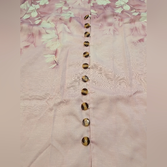 Purple and White Casual Button Down Shirt with Floral Pattern - Picture 6 of 12